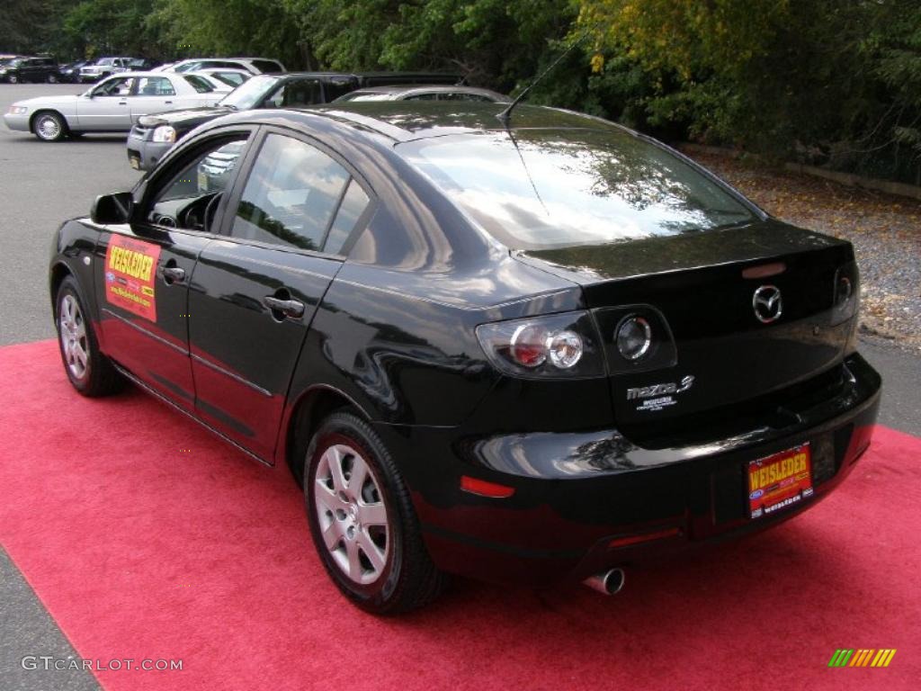 2007 MAZDA3 i Sedan - Black Mica / Black photo #8