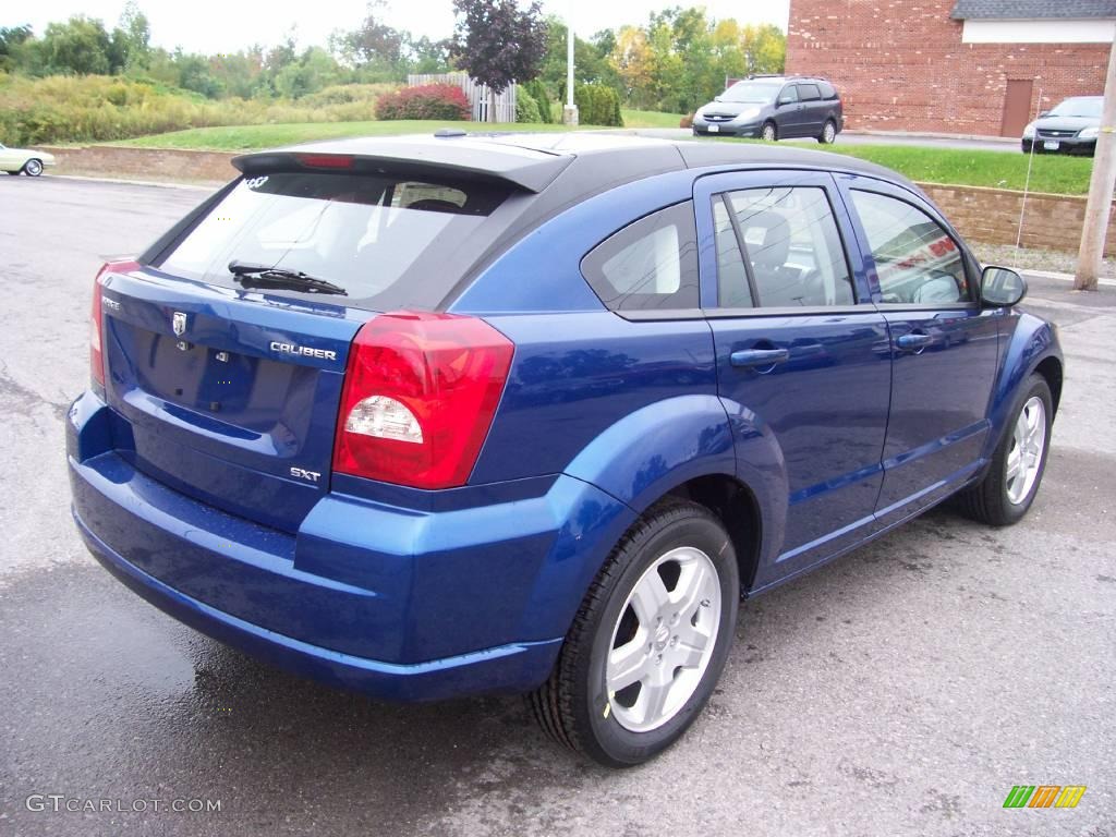 2009 Caliber SXT - Deep Water Blue Pearl / Dark Slate Gray photo #3