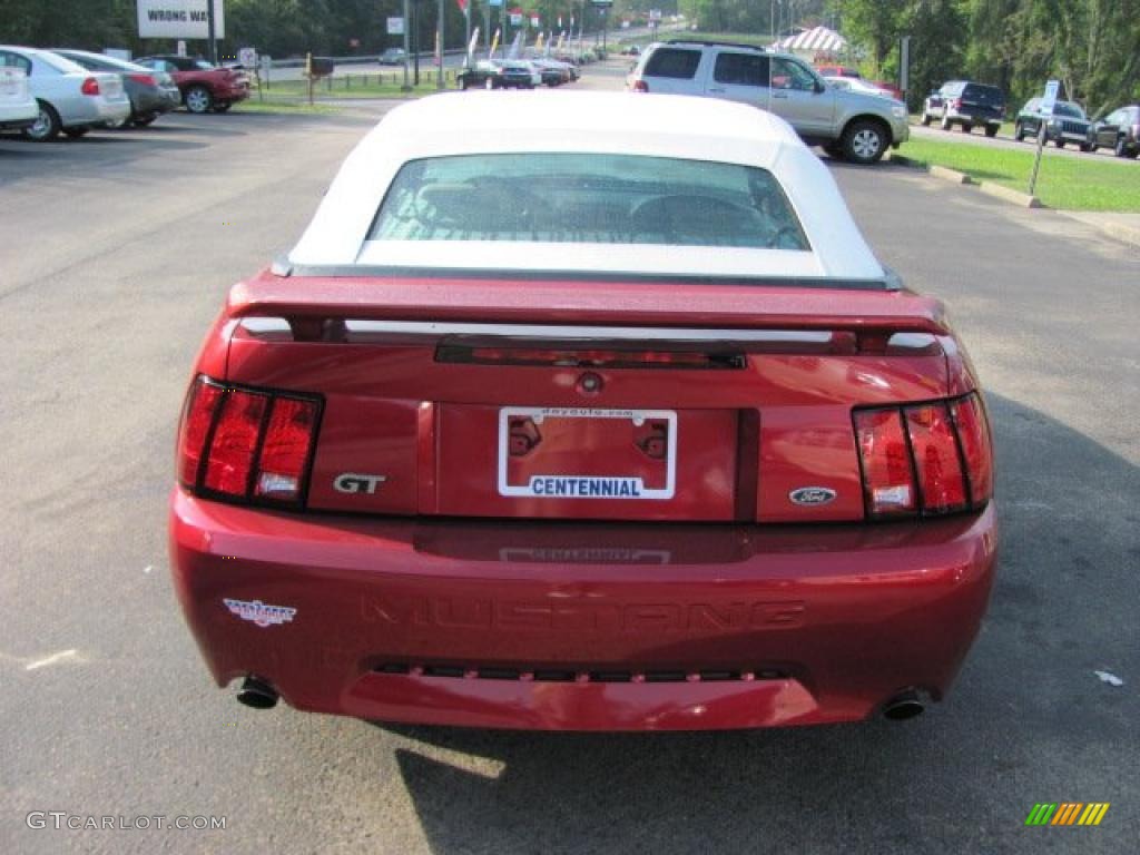 2003 Mustang GT Convertible - Redfire Metallic / Ivory White photo #6