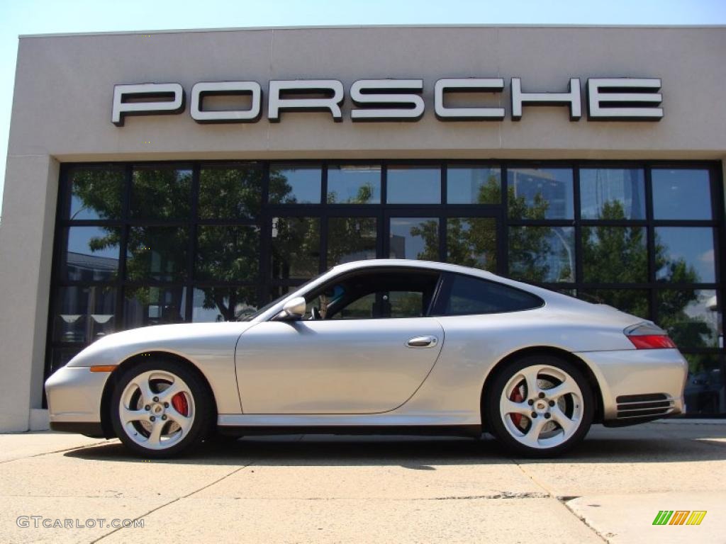 2003 911 Carrera 4S Coupe - Arctic Silver Metallic / Black photo #1