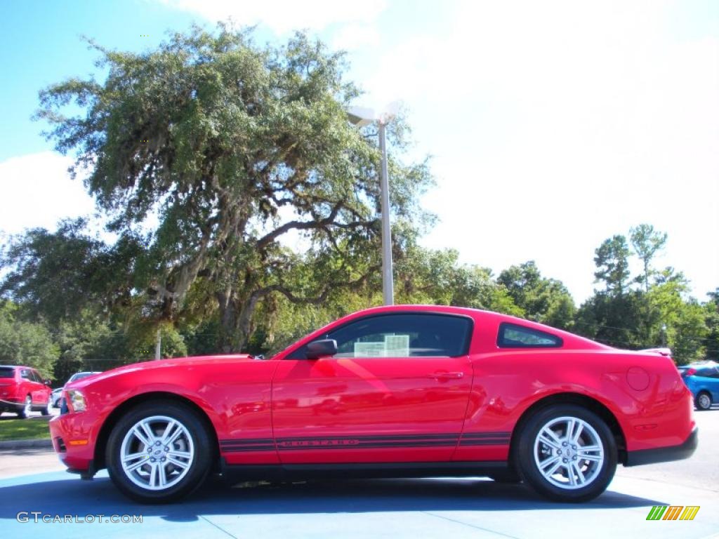 2010 Mustang V6 Coupe - Torch Red / Charcoal Black photo #2