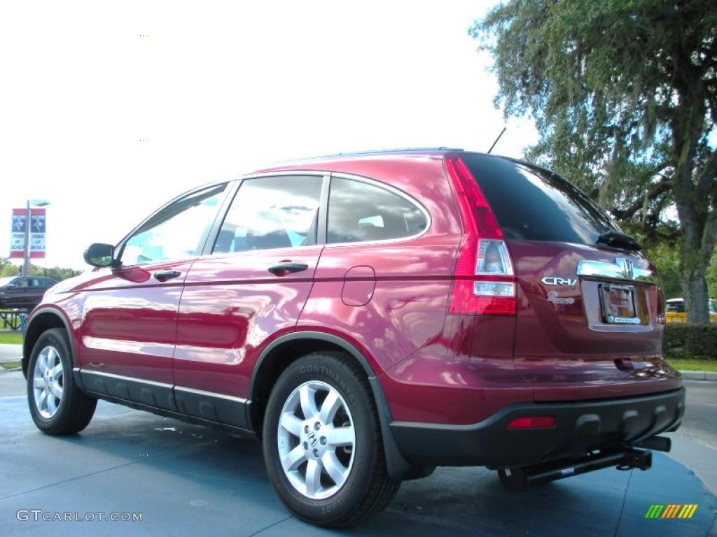 2009 CR-V EX 4WD - Tango Red Pearl / Gray photo #3