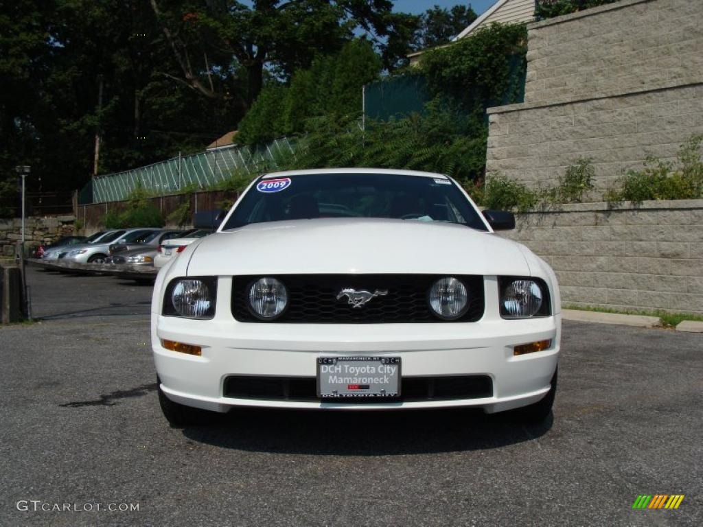 2009 Mustang GT Premium Coupe - Performance White / Dark Charcoal/Red photo #2