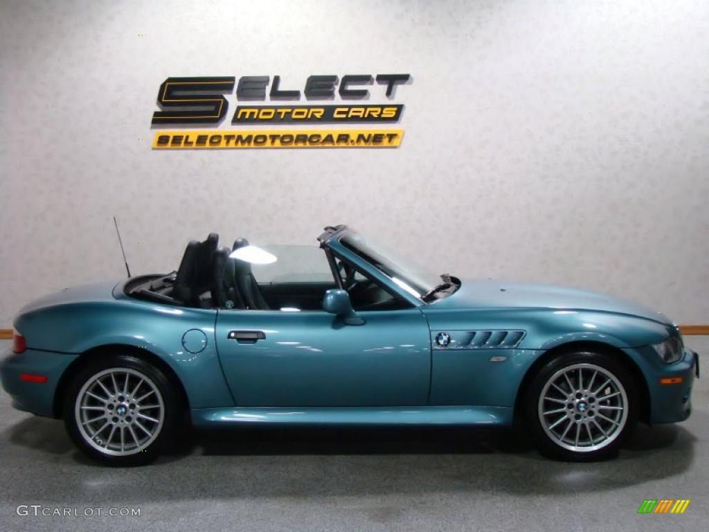 2001 Z3 3.0i Roadster - Atlanta Blue Metallic / Black photo #4