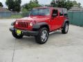 2008 Flame Red Jeep Wrangler Unlimited X 4x4  photo #7