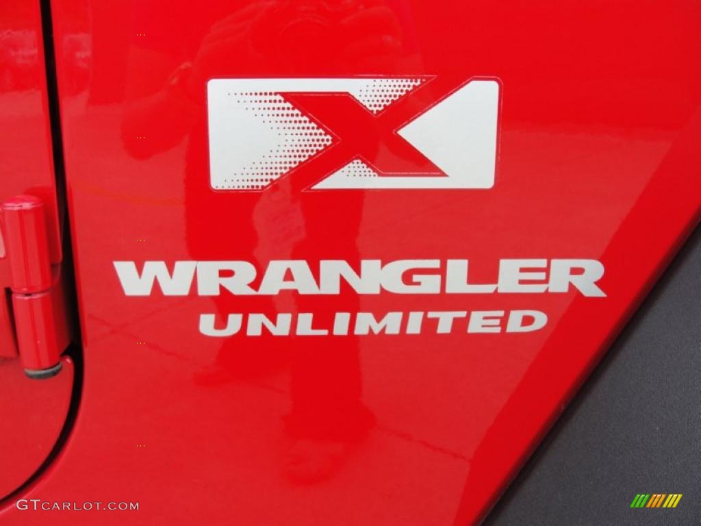 2008 Wrangler Unlimited X 4x4 - Flame Red / Dark Slate Gray/Med Slate Gray photo #19