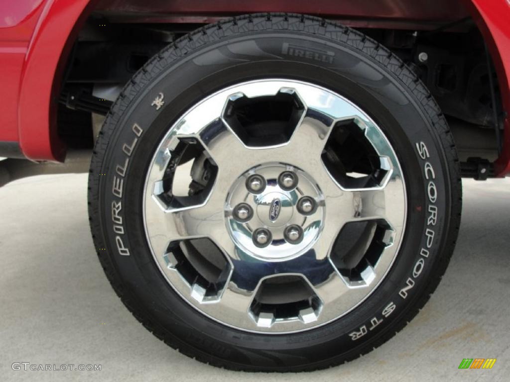 2010 F150 Lariat SuperCrew - Red Candy Metallic / Black photo #15