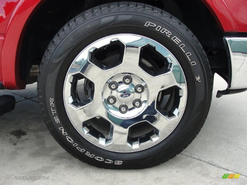 2010 F150 Lariat SuperCrew - Red Candy Metallic / Black photo #16