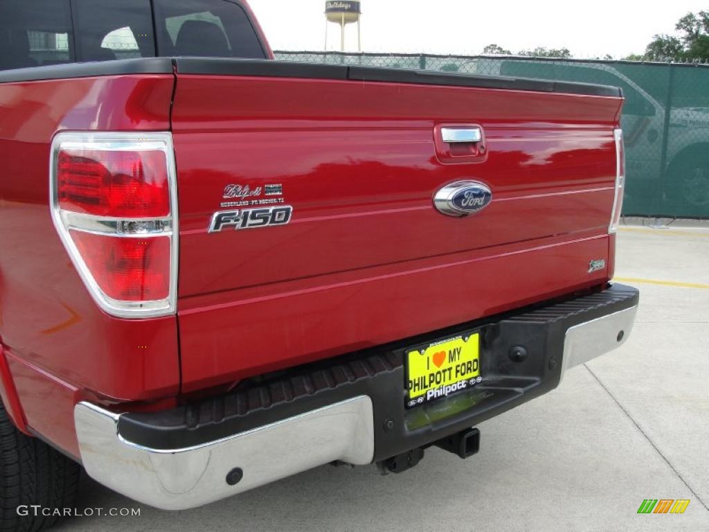 2010 F150 Lariat SuperCrew - Red Candy Metallic / Black photo #22