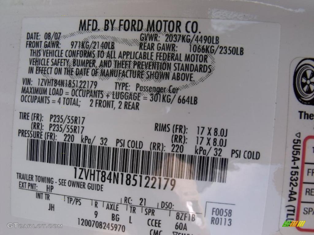 2008 Mustang V6 Premium Convertible - Performance White / Medium Parchment photo #21