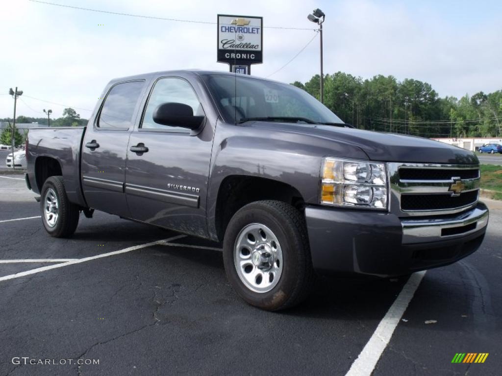 2010 Silverado 1500 LT Crew Cab - Taupe Gray Metallic / Ebony photo #1