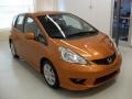 2010 Orange Revolution Metallic Honda Fit Sport  photo #5