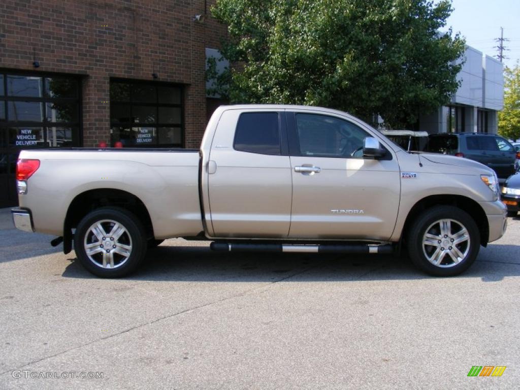 2008 Tundra Limited Double Cab 4x4 - Desert Sand Mica / Beige photo #2