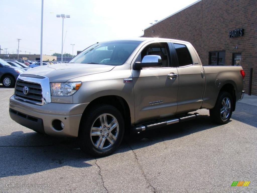 2008 Tundra Limited Double Cab 4x4 - Desert Sand Mica / Beige photo #7
