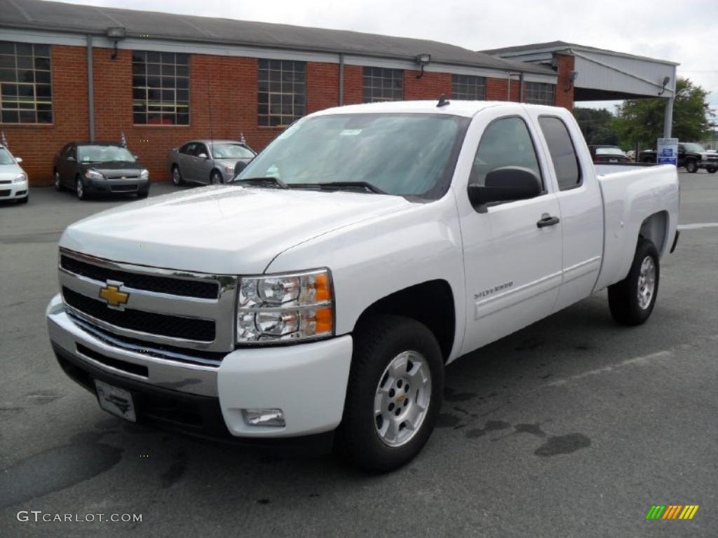 2011 Silverado 1500 LT Extended Cab - Summit White / Ebony photo #1