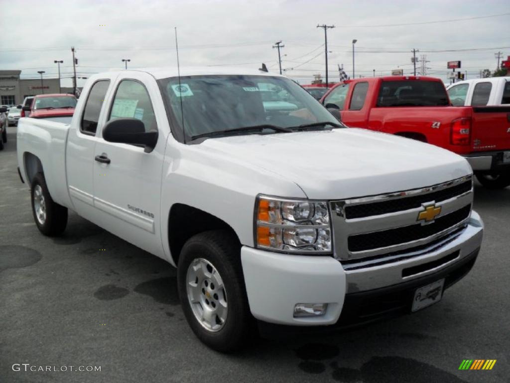 2011 Silverado 1500 LT Extended Cab - Summit White / Ebony photo #5