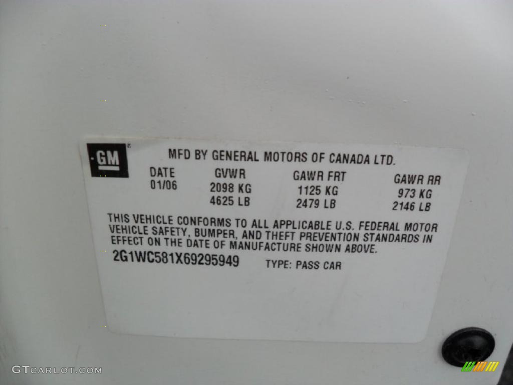 2006 Impala LT - White / Ebony Black photo #6