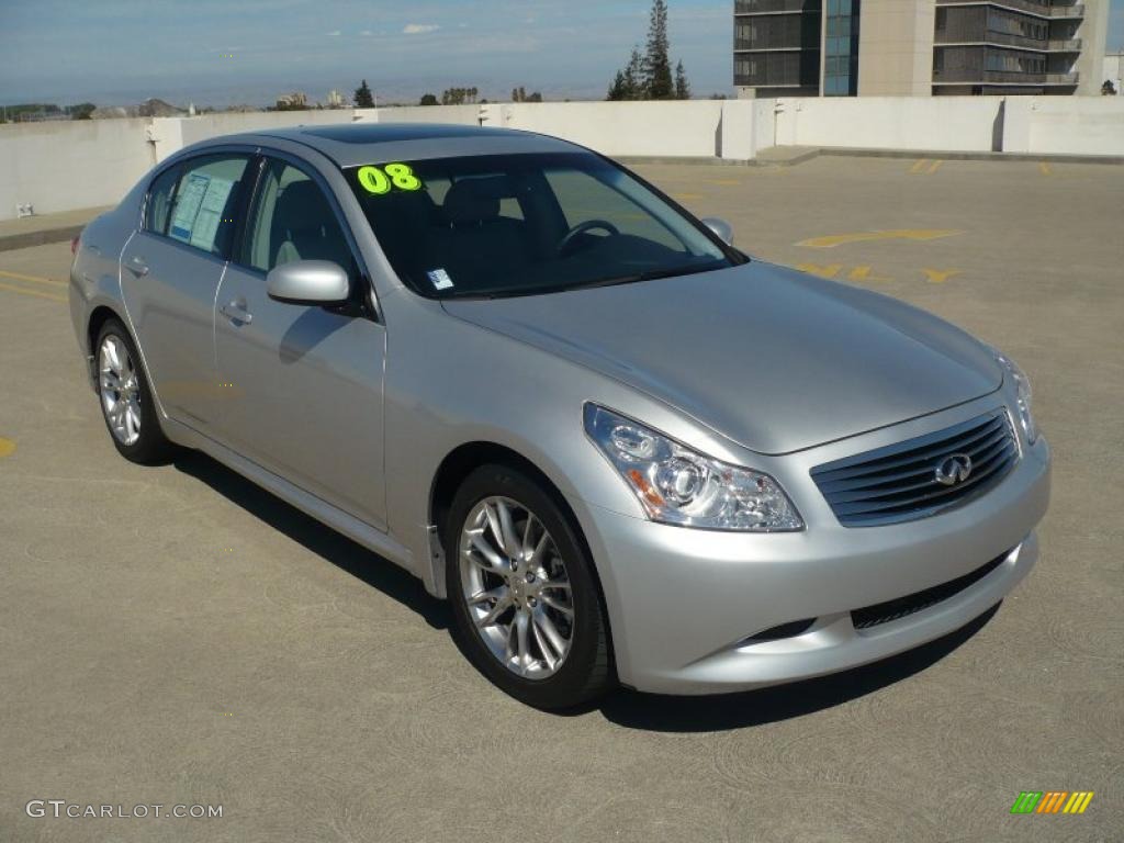 2008 G 35 S Sport Sedan - Liquid Platinum Silver / Wheat photo #1