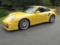 2011 Speed Yellow Porsche 911 Turbo S Coupe  photo #1