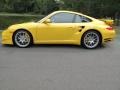 2011 Speed Yellow Porsche 911 Turbo S Coupe  photo #3