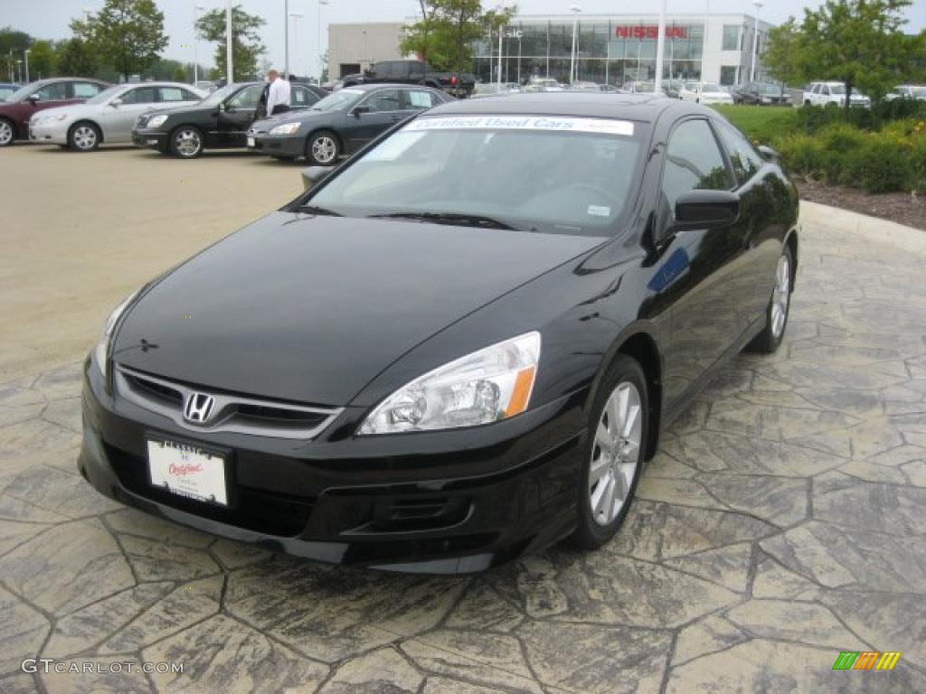 2007 Accord EX V6 Coupe - Nighthawk Black Pearl / Black photo #2