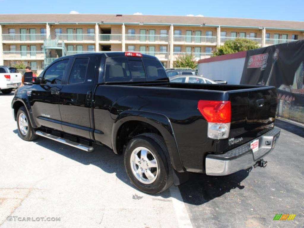 2008 Tundra Texas Edition Double Cab - Black / Beige photo #7