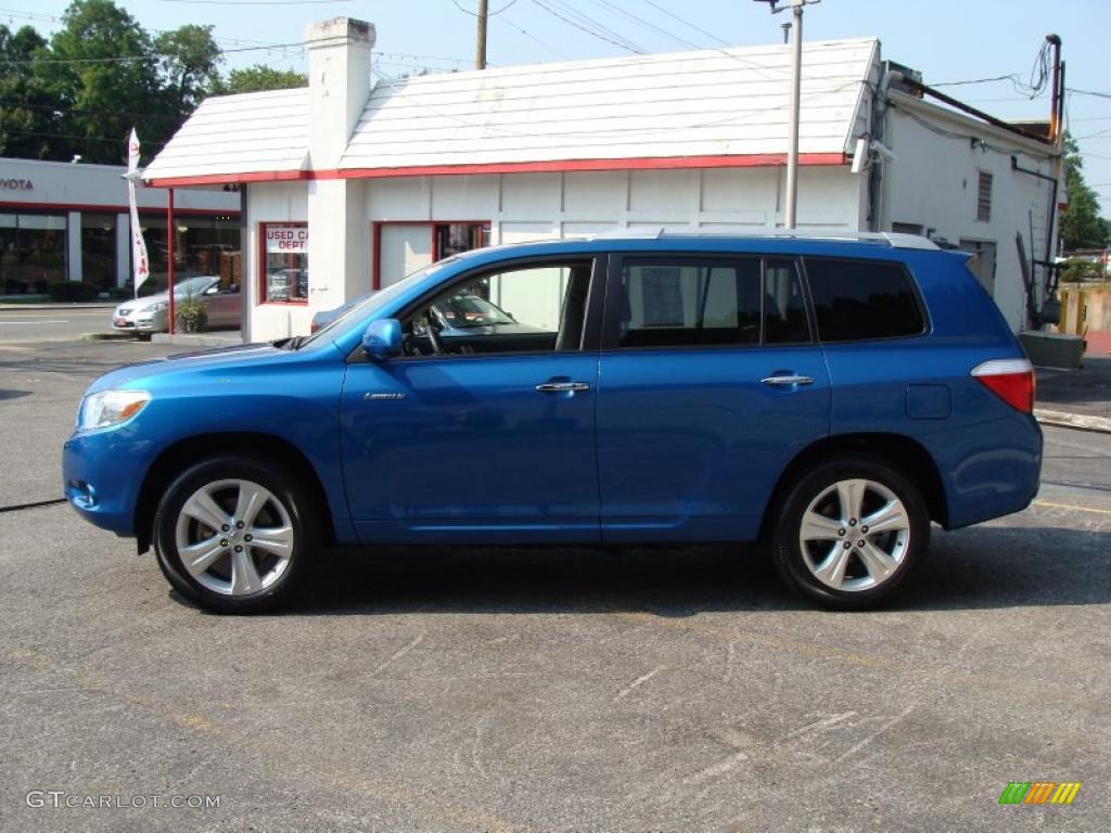 2008 Highlander Limited 4WD - Blue Streak Metallic / Ash Gray photo #5