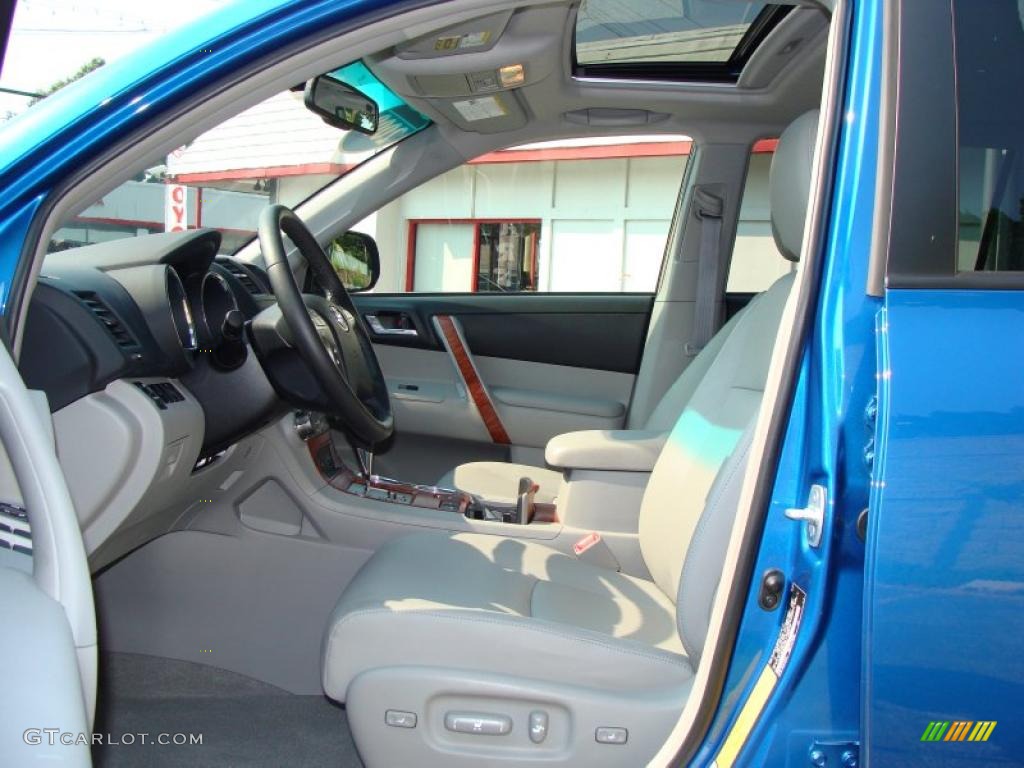 2008 Highlander Limited 4WD - Blue Streak Metallic / Ash Gray photo #14