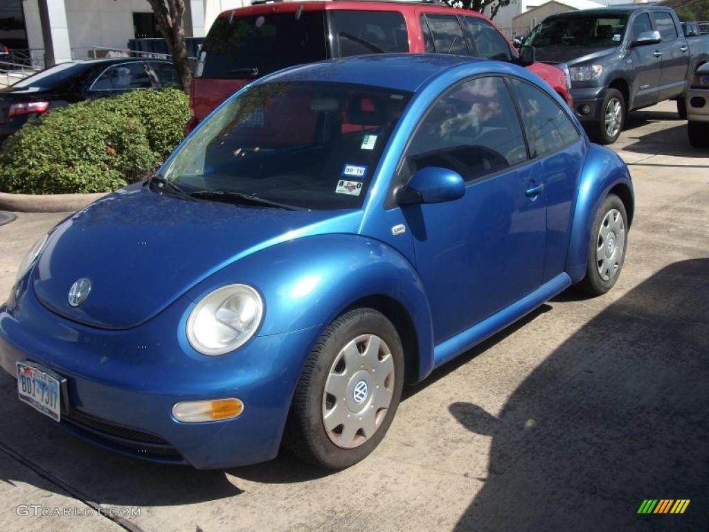 2001 New Beetle GL Coupe - Techno Blue Pearl / Light Grey photo #1