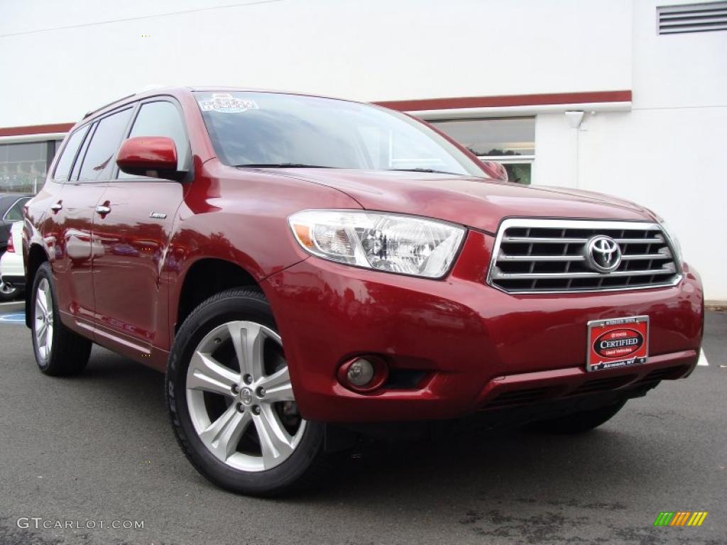 2008 Highlander Limited 4WD - Salsa Red Pearl / Ash Gray photo #1