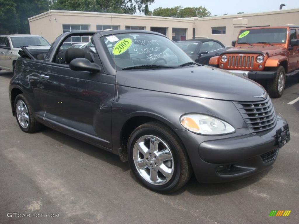 2005 PT Cruiser Touring Turbo Convertible - Graphite Gray Metallic / Dark Slate Gray photo #7