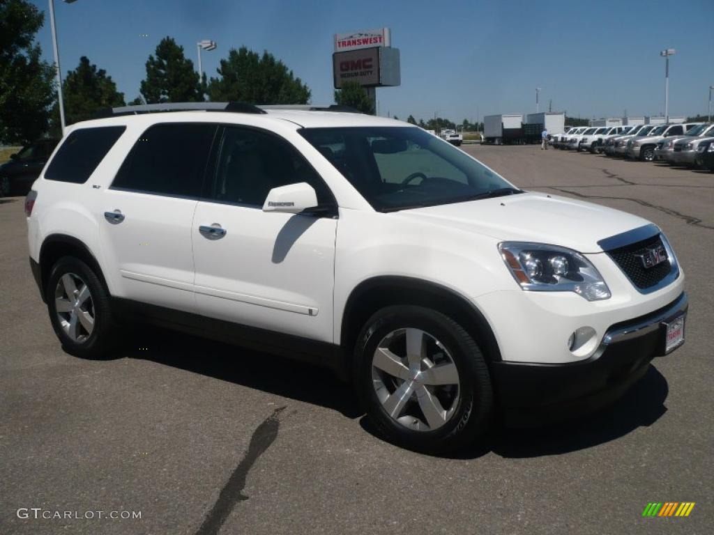 2010 Acadia SLT AWD - Summit White / Cashmere photo #1