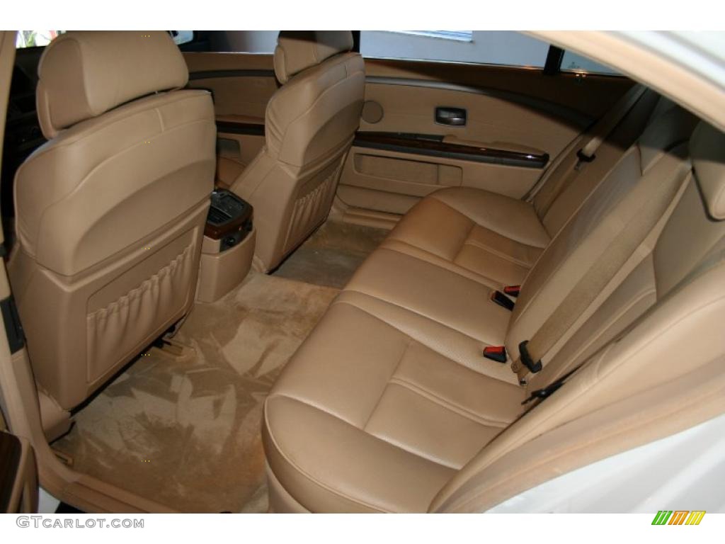 2003 7 Series 745Li Sedan - Alpine White / Dark Beige/Beige III photo #6