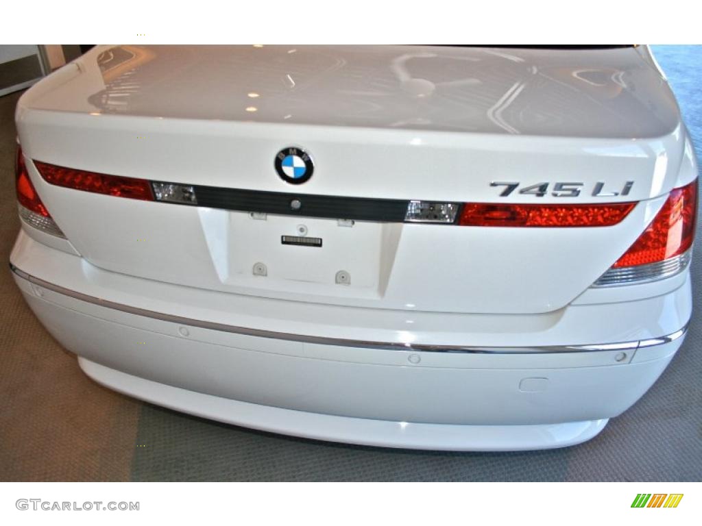 2003 7 Series 745Li Sedan - Alpine White / Dark Beige/Beige III photo #9