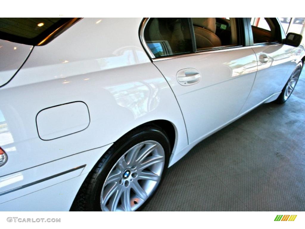 2003 7 Series 745Li Sedan - Alpine White / Dark Beige/Beige III photo #18