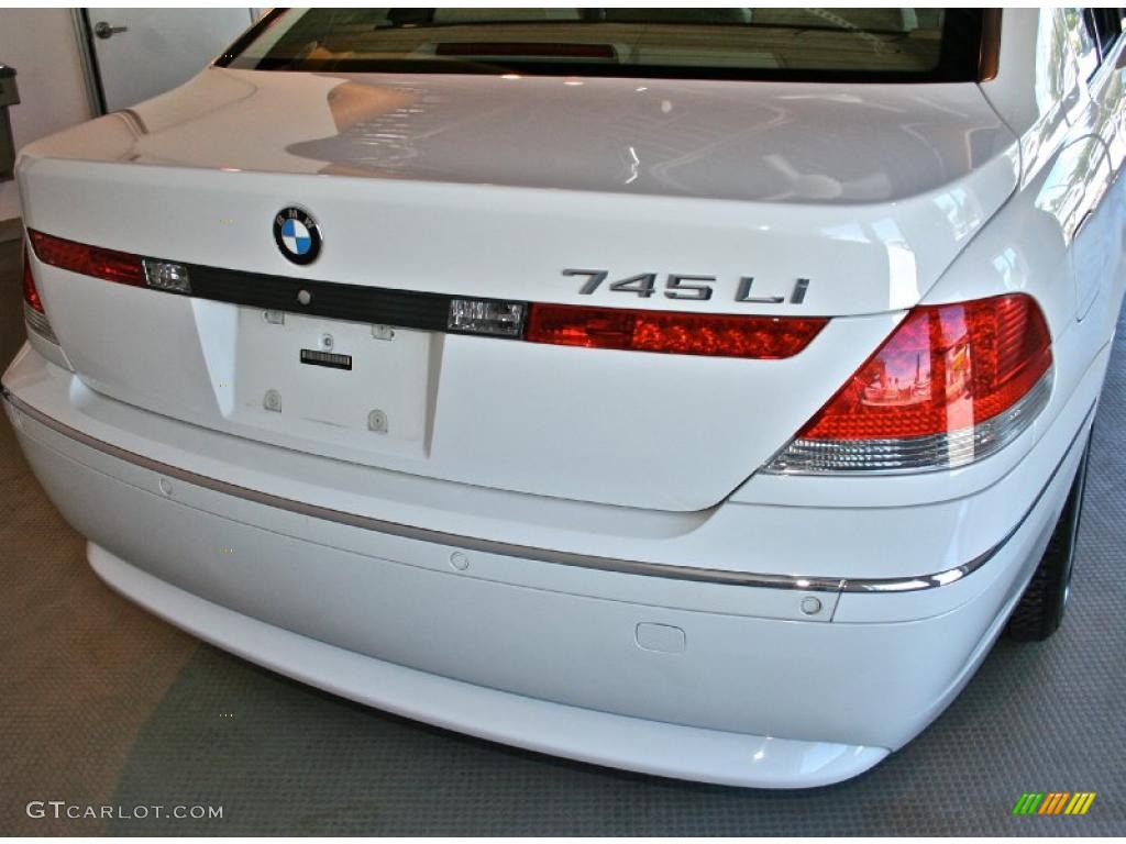 2003 7 Series 745Li Sedan - Alpine White / Dark Beige/Beige III photo #20