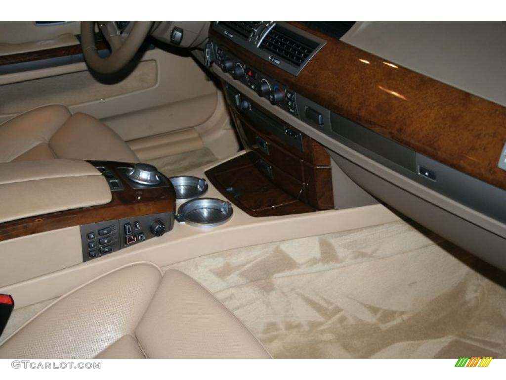 2003 7 Series 745Li Sedan - Alpine White / Dark Beige/Beige III photo #32