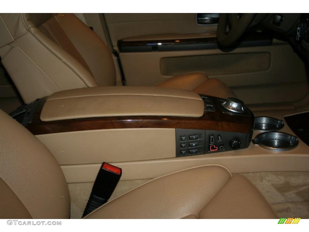 2003 7 Series 745Li Sedan - Alpine White / Dark Beige/Beige III photo #35