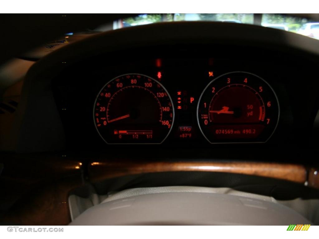 2003 7 Series 745Li Sedan - Alpine White / Dark Beige/Beige III photo #48