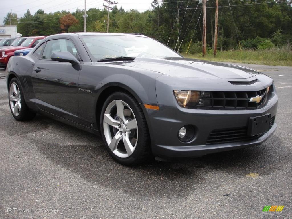 2010 Camaro SS Coupe - Cyber Gray Metallic / Gray photo #3