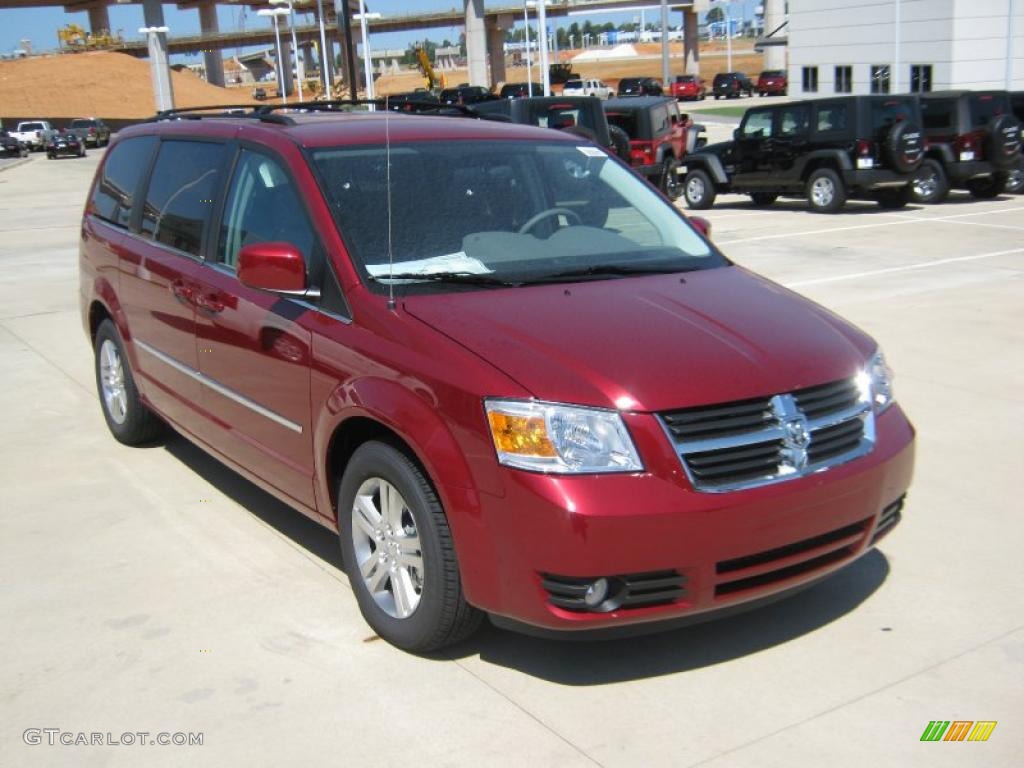 2010 Grand Caravan SXT - Deep Cherry Red Crystal Pearl / Dark Slate Gray/Light Shale photo #7