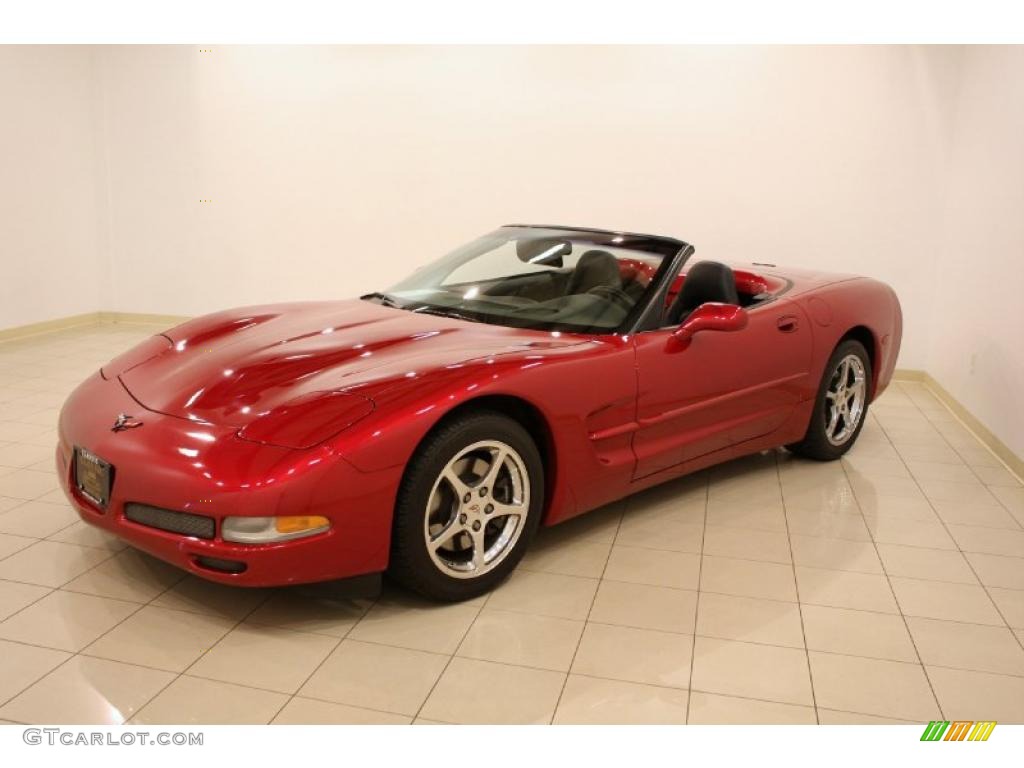 2002 Corvette Convertible - Magnetic Red II Metallic / Black photo #3