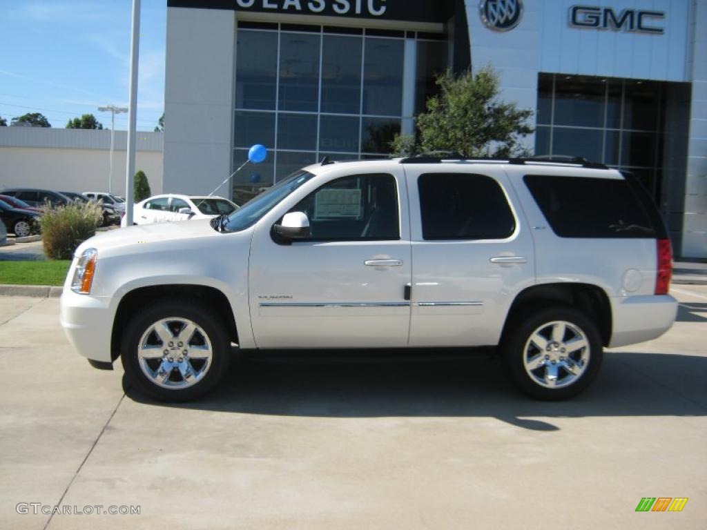 2011 Yukon SLT - White Diamond Tintcoat / Ebony photo #2