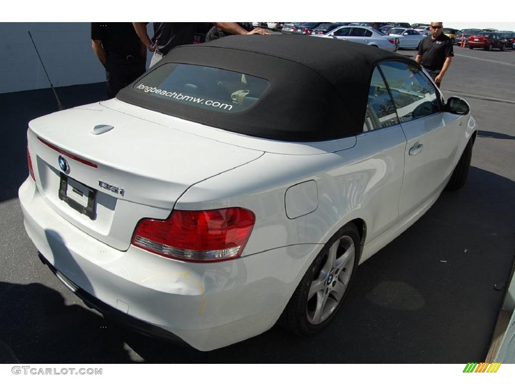 2008 1 Series 135i Convertible - Alpine White / Taupe photo #3