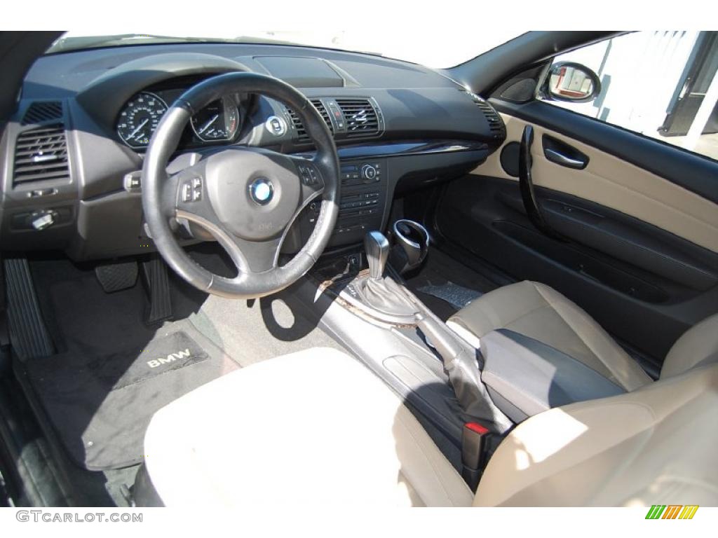 2008 1 Series 135i Convertible - Alpine White / Taupe photo #4