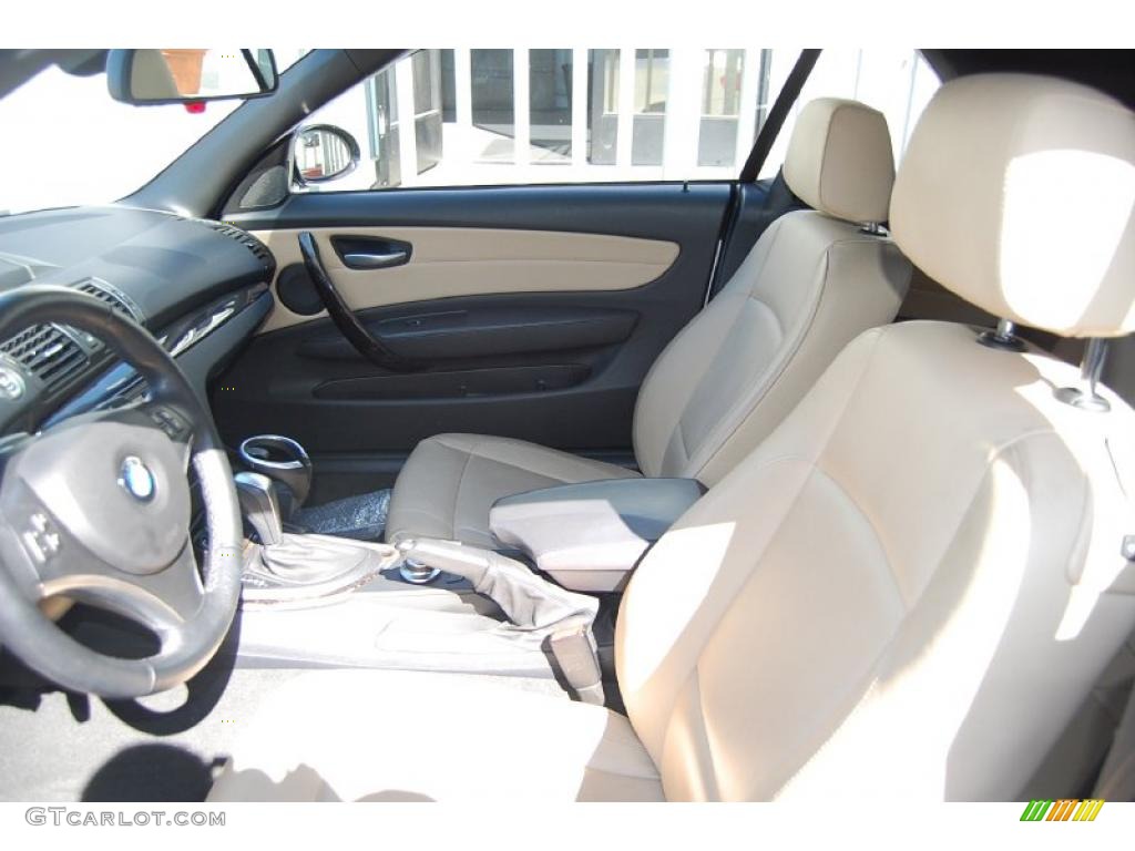 2008 1 Series 135i Convertible - Alpine White / Taupe photo #5