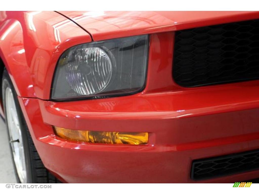 2007 Mustang V6 Premium Convertible - Torch Red / Light Graphite photo #30