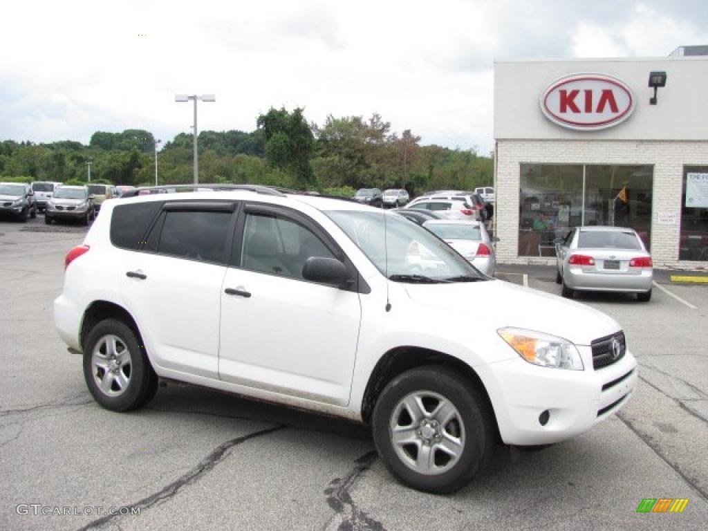 2007 RAV4 4WD - Super White / Ash Gray photo #1