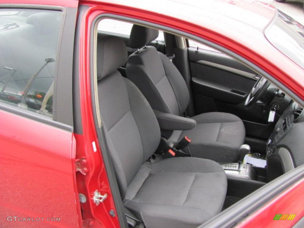 2007 Aveo LS Sedan - Sport Red / Charcoal Black photo #8