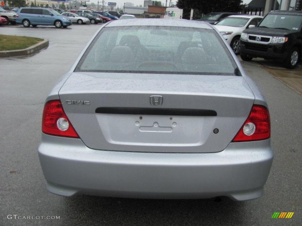 2004 Civic Value Package Coupe - Satin Silver Metallic / Black photo #5